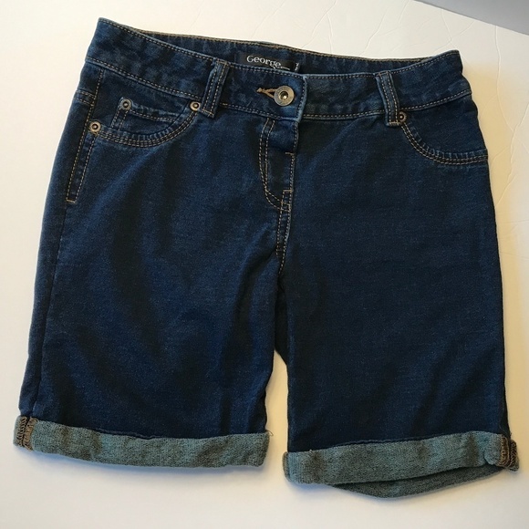 Girl’s Bermuda shorts Dark blue Stretched Comfy Size M - Picture 1 of 3